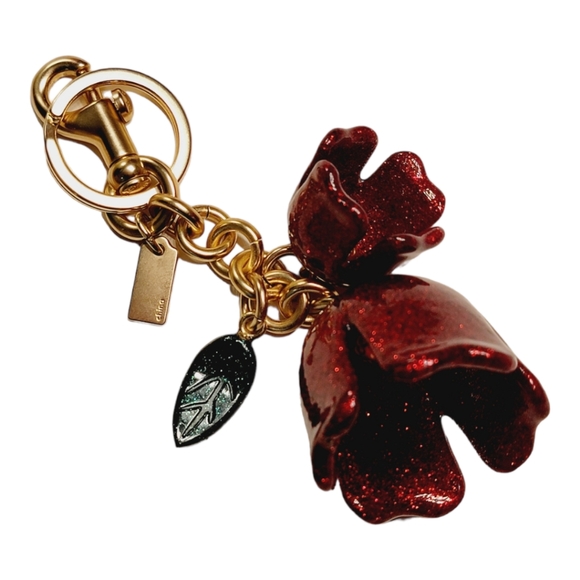 Coach Accessories - Coach Tearose Red Rose Bag Charm